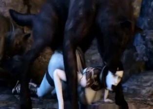 Filthy black beast pounds a gorgeous hoe